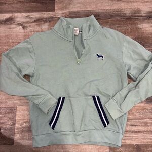 Victoria's Secret Mint Green Zip-Up Sweater